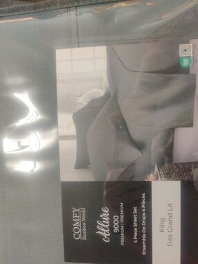 Allure 9000 King Sheet Set in Gray